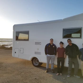 Lads road trip in a SAM